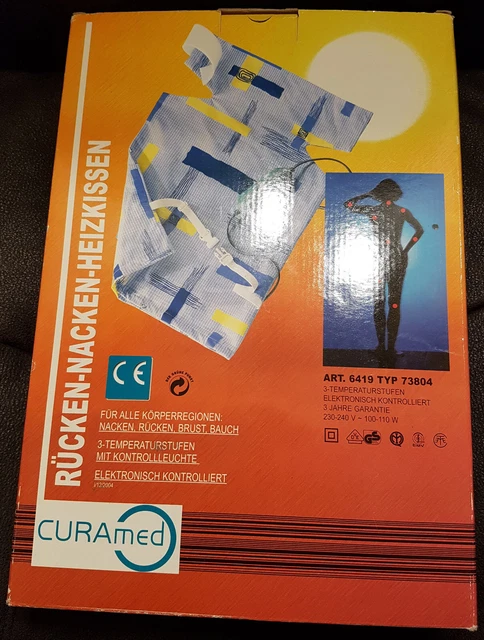 Rücken-Nacken-Heizkissen Typ 73804 von CURAmed mit drei Temperaturstufen