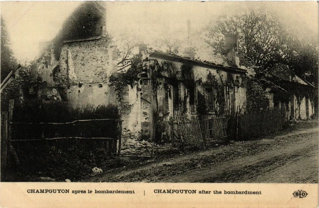 CPA AK Military CHAMPGUYON after the bombing (362245)