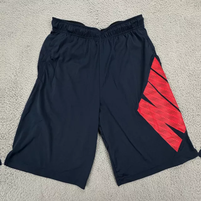 NIKE Basketball Shorts Adult Large Blue Red Dri-Fit Drawstring Pockets Dri-Fit