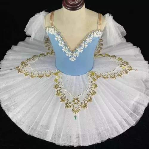 Blue Velvet Professional Ballet Tutus Girls Ballet Dance Pancake Ballerina Dress