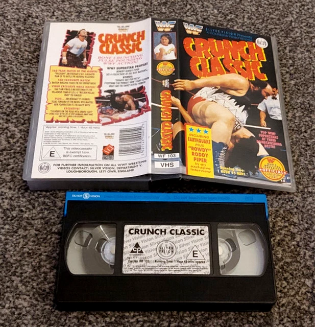 WWF/WWE CRUNCH CLASSIC Undertaker Wrestling Pal Vhs Video Silver Vision