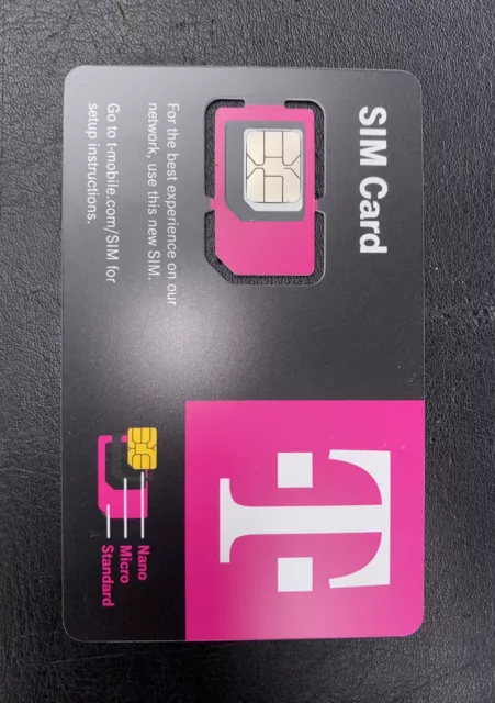 T-Mobile SIM Card "3 in 1"   Nano • R15 • 4G 5G LTE • NEW • Use By 2025