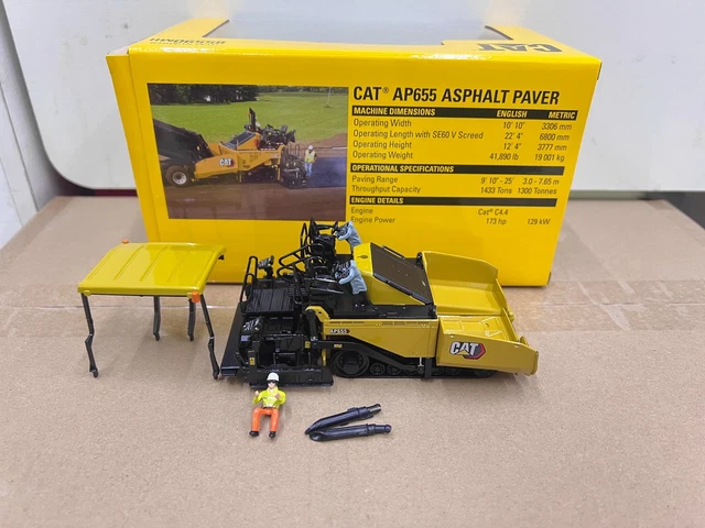 DM 1/50 SCALE Cat AP655 Asphalt Paver Diecast Model Toy Gift NIB ...