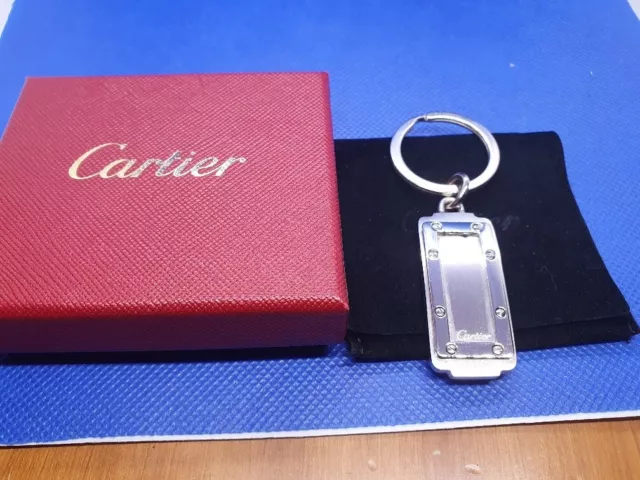 Portachiavi Cartier Santos  Originale Acciaio Inox, Ottime Condizioni. Completo.