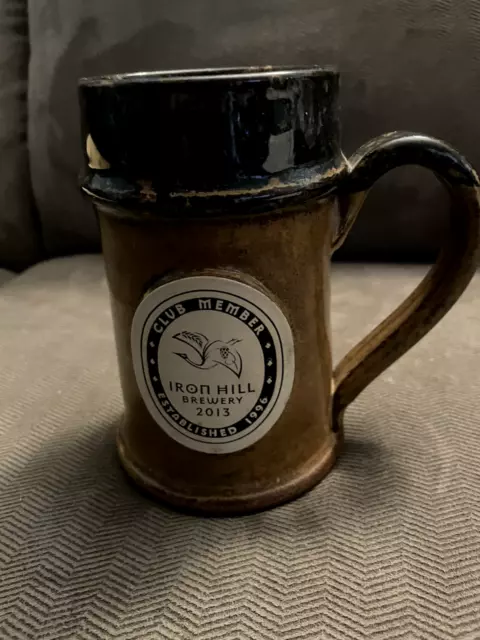 Iron Hill Brewery 2013 Mug Club Member Handmade Stoneware Mug /Stein