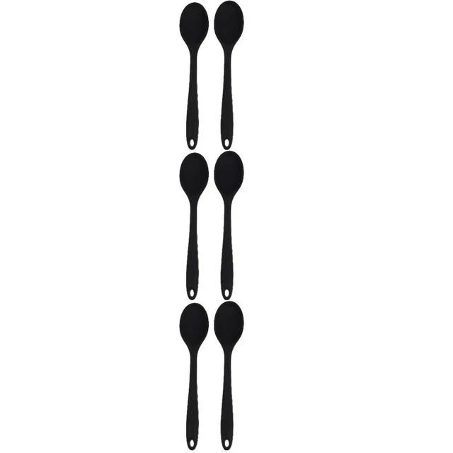 6 cucharas de silicona para servir comida para pasteles cucharas de espresso