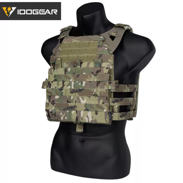 IDOGEAR JPC 2.0 Chaleco táctico Airsoft Plate Carrier MOLLE Body Protect Hunting