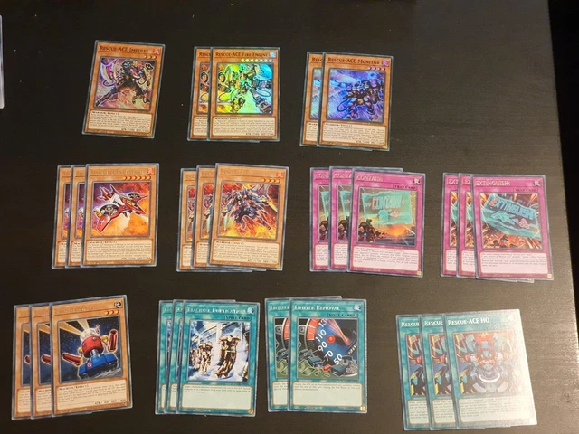 YuGiOh Rescue-ACE Deck Core & Support Bundle 1st Edition AMDE-EN - Mint Conditio