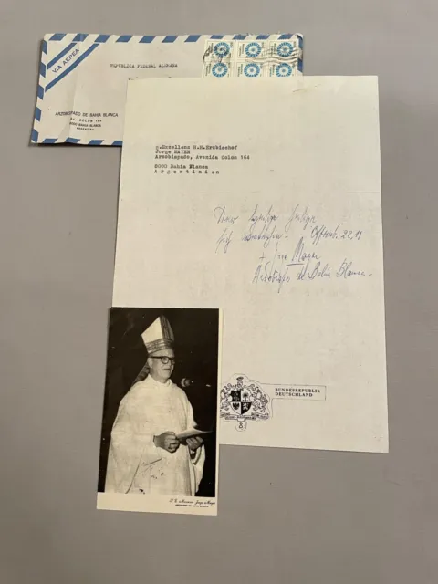 JORGE MAYER († 2020) Archbishop of Bahia Blanca, Argentina signed convolute