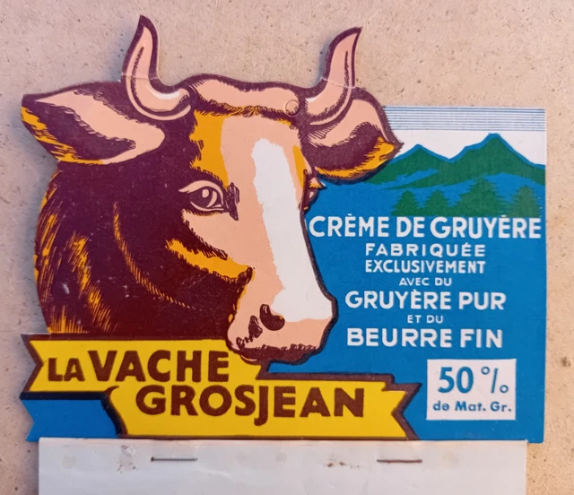 CALENDRIER PUBLICITAIRE CRÈME de gruyère GROSJEAN fromage La VACHE SÉRIEUSE 1964 EUR 49,00