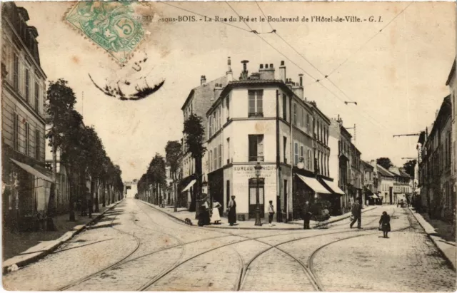 CPA MONTREUIL-sous-BOIS Rue du Pre - Boulevard de l'Hotel-de-Ville (1353183)