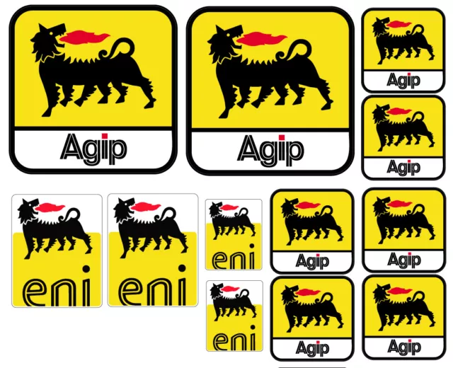 FE KIT 12 pcs AGIP ENI DECAL STICKER APRILIA DUCATI SPONSOR adesivi aufkleber