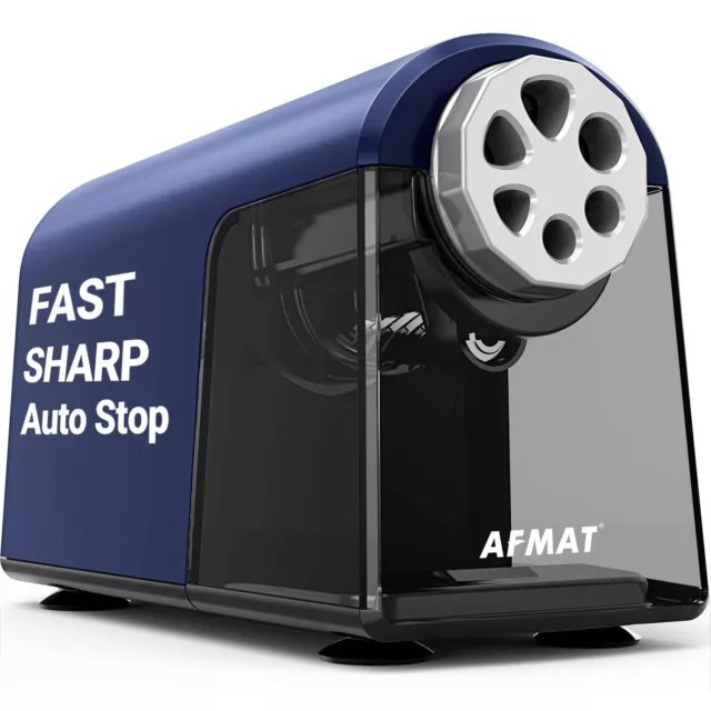 Heavy Duty Electric Pencil Sharpener 6 Holes AFMAT Classroom Sharpener for