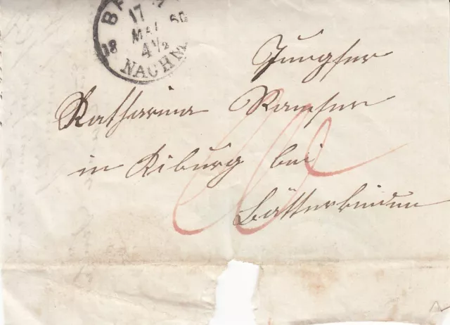 Schweiz Vorphilabrief aus dem Jahr 1860 von ? nach Bätterkinden