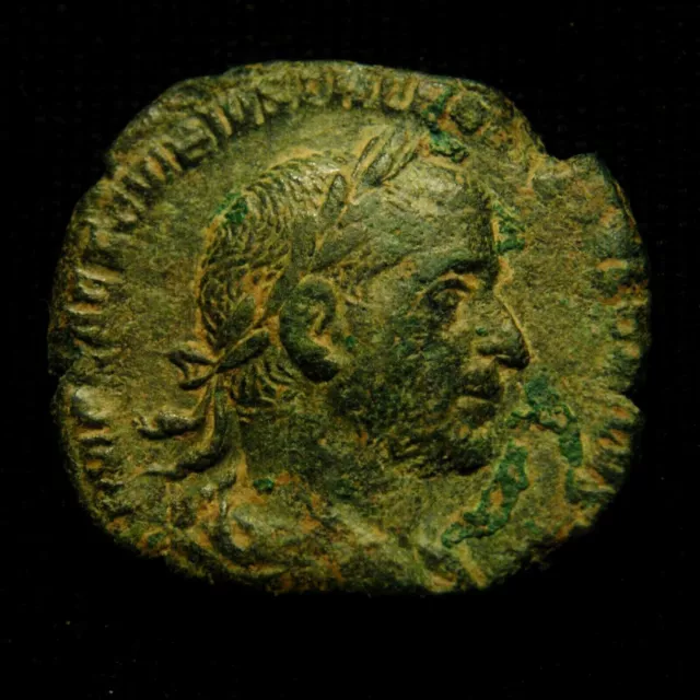 Æ Sestertius Emp Trebonianus Gallus Rv PIETAS AVGG 10.80 grs 26-8mm Rome AD 252