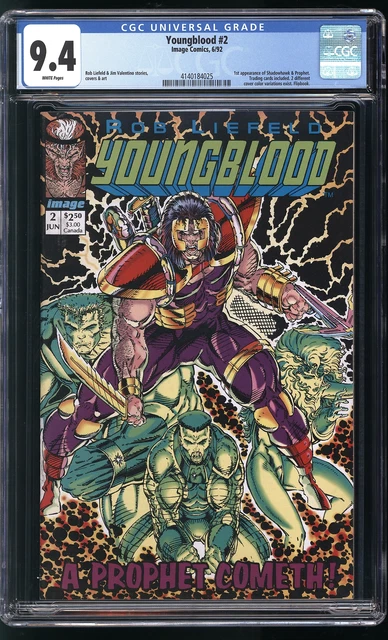 Youngblood 2 CGC 9.4 NM 1st app Prophet & Shadowhawk Rob Liefeld cover Image