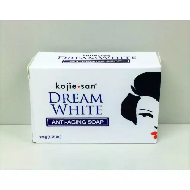 Genuino 2x135g Kojie San Dream Blanco Jabón Ácido Piel Aclaradora Blanqueamiento