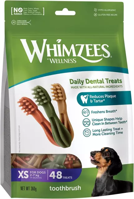 WHIMZEES by Wellness Zahnbürste, Natürliche, Getreidefreie Zahnpflegesnacks, Kau