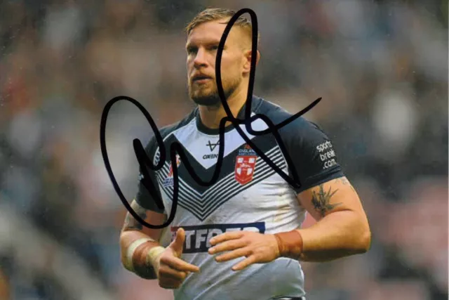 Mike Cooper Hand Signed England 6x4 Photo Rugby League Autograph 4