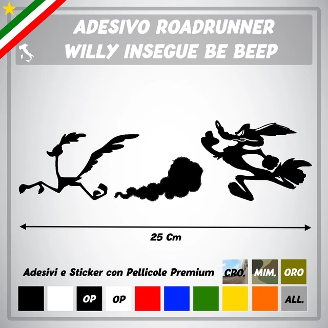 thumbnail image 2 of Roadrunner Beep Beep 25 Cm Sticker - Hotrod US Car Custom V8 - Mi474 2 of 6