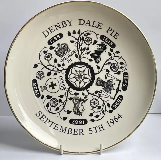 Denby Dale Pie Collectors 8th Edition Commemorative Plate 5th September 1964. 