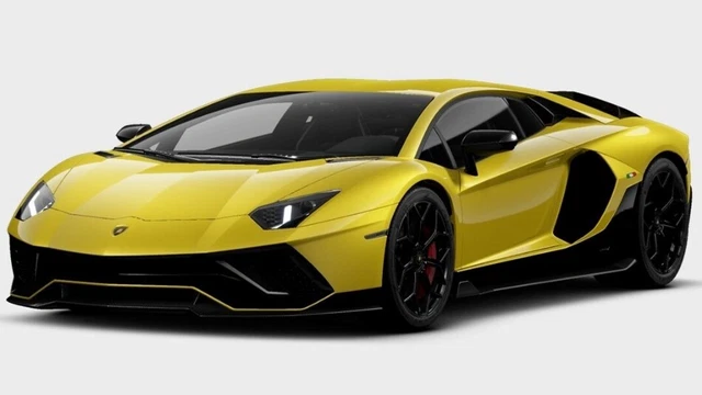 Model Car Scale 1:43 Looksmart Lamborghini Aventador Ultimae Yellow Mode