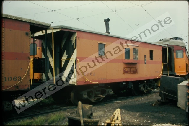 Orig. Slide Chicago S. Shore & S. Bend CSS 1062 Caboose Michigan City 7-9-1973