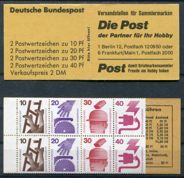 2 x Bund Markenheftchen MH 18 b RLV I postfrisch Unfallverhütung booklet MNH