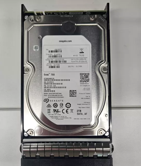 NetApp 2TB 7.2K SATA SAS 3.5" HDD ST2000NM0125 Seagate Exos