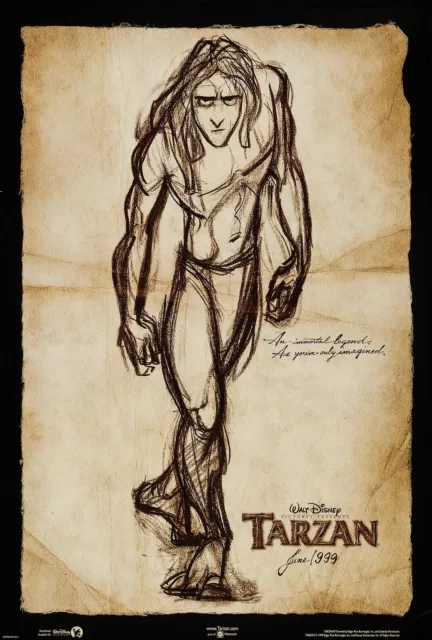 Art Print Promo Poster "Tarzan" 1999 Disney Classic Film Kids Room Decor Gift