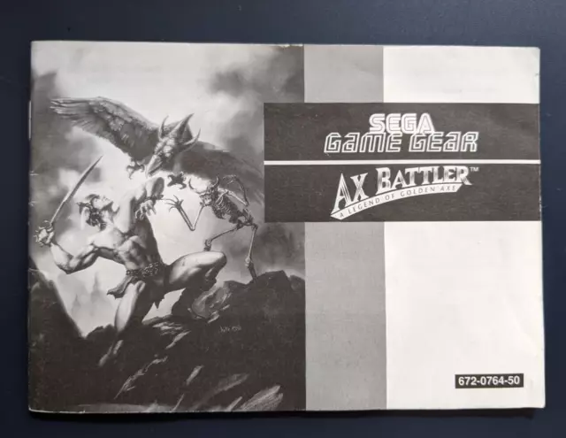 SEGA GAME GEAR *  AX BATTLER A Legend of Golden Axe  * Spielanleitung Manual