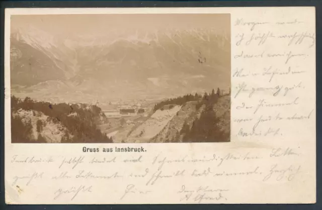 AK Österreich AK Gruss aus Innsbruck Panorama 1898