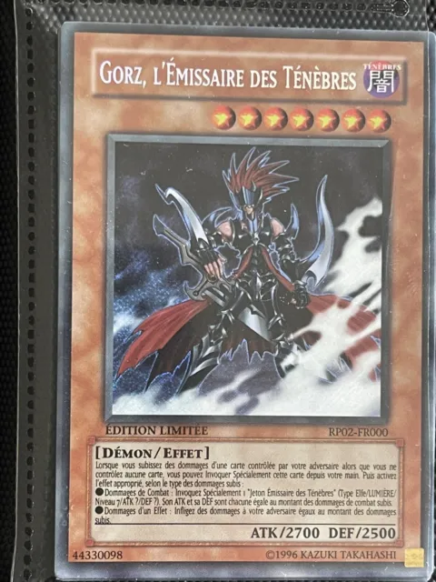 Carte Yu-GI-OH- Gorz l Emissaire des Tenebres RP02-FR000 Secret Rare FR