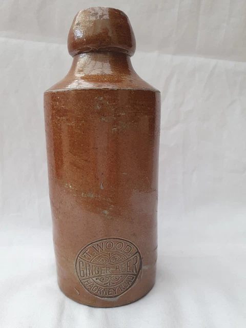 T. Wood Hackney Road Ginger Beer Vintage Bottle 6.5 Inches