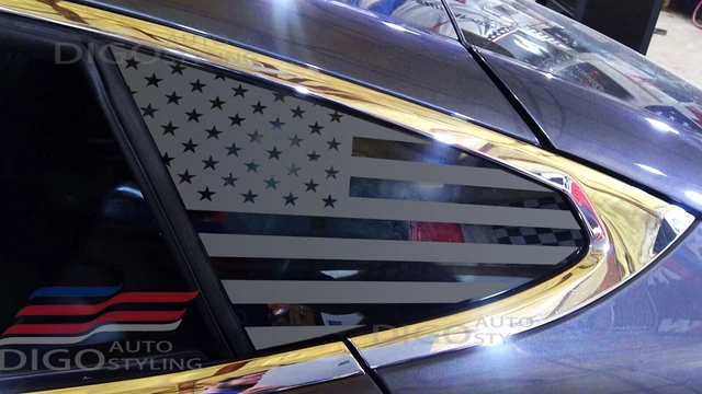 Quarter Window American Flag Vinyl Decal Stickers Fits Tesla Model S 2