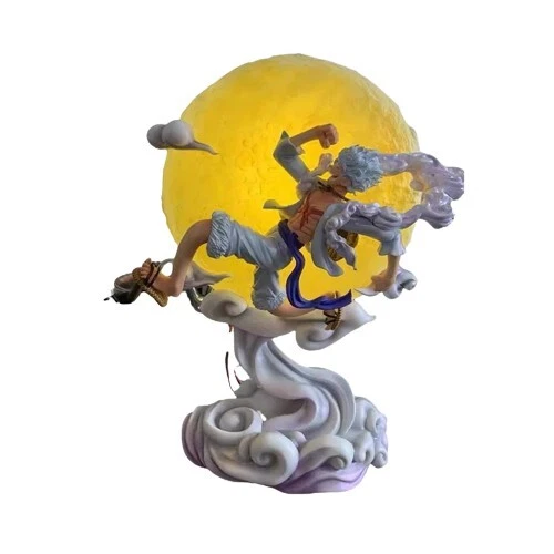 ACTION FIGURE ONE Piece Monkey D. Luffy Gear 5 Wano Arc With Moon 34 Cm