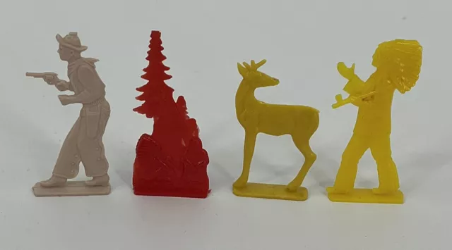 VTG Premium Cracker Jack Prizes Toys Stand Up Deer Cowboy Tree Native American