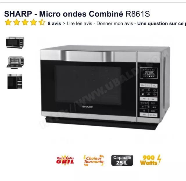 SHARP Micro ondes Combiné R843INW sur