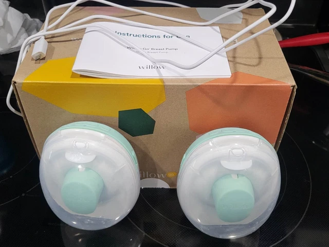 Willow Go Wearable Double Electric Breast Pump Kit In Bra Very Good Read Descrip Willow Go Wearable Double Electric Breast Pump Kit In Bra Very Good Read Descrip