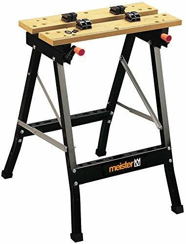 MEISTER 9079100 Tavolo da lavoro e serraggio - 150 kg di portata - Grande piano di lavoro