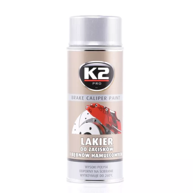 K2 L346SR Bremssattellack Farbe Spray Silber 400ml