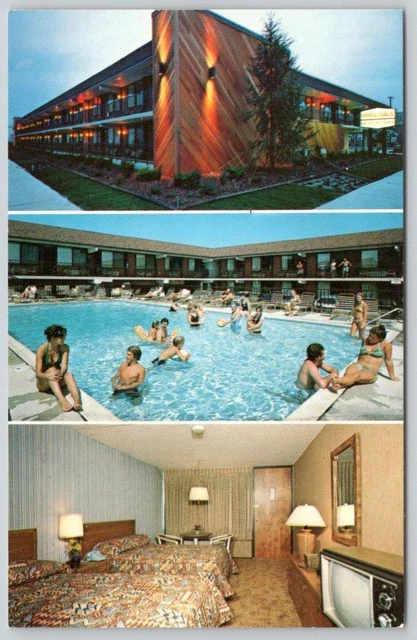1979 Ocean City New Jersey*Nj*Harris House Motor Inn  Motel*Interior View*Pool