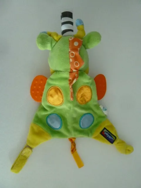 *. Doudou Plat Playgro Vache Girafe Zebre Vert Orange Jaune - Ttbe 3