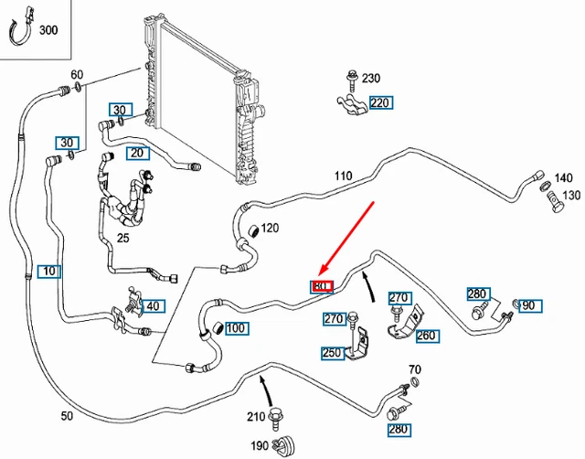 NEW MERCEDESBENZ E W211 Transmission Cooler Left Line A2112703096 Oem