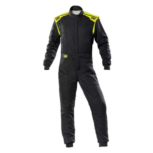 Tuta Ignifuga Rally Antracite Giallo Omp First-S Suit Ia01828D New Fia 8856-2018