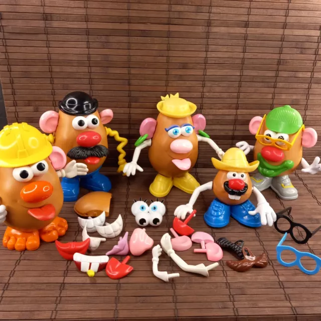 Mr Potato Head Lot 5 Bodies 65 Mixed Parts Accessories Hats