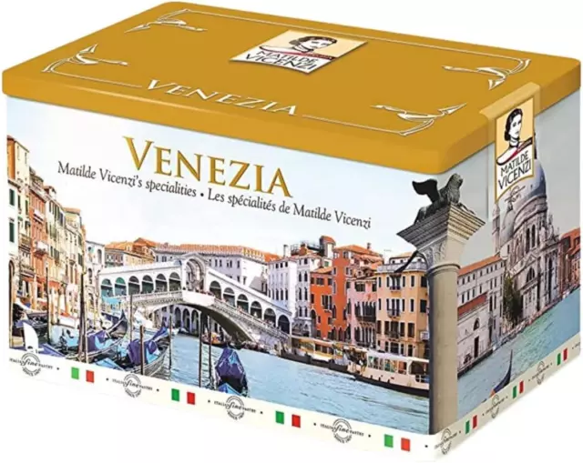 Matilde Vicenzi Italian Biscuit Assortment Tin, 907g, Creme Pastries Biscuits G