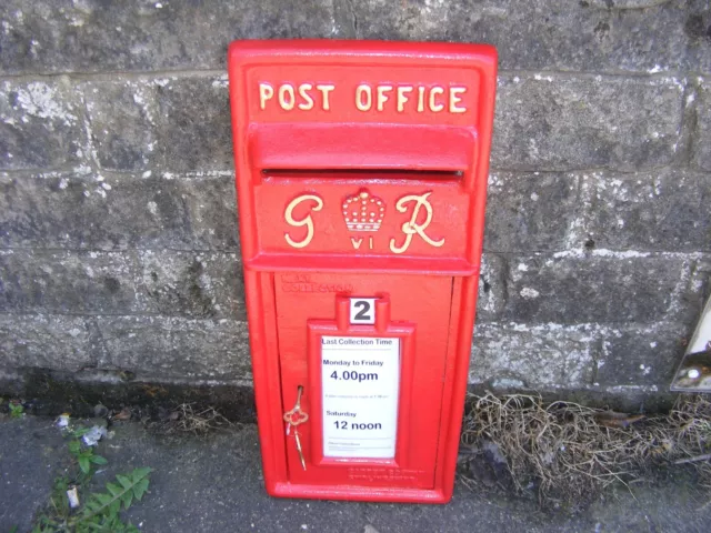 Royal Mail Post Verpackung Vorne Gusseisen Buchstabe 2 Schlüssel Büro Gr Rot Neu