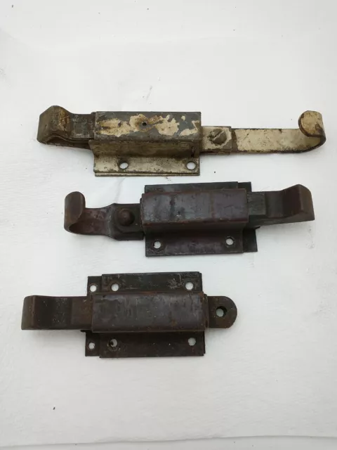 Vintage Barn Door Warehouse Door Latch Spring loaded Lot Of 3
