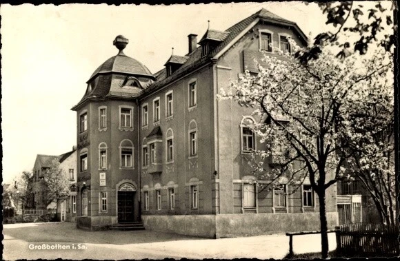 Ak Großbothen Grimma in Sachsen, Straßenpartie, Gebäude - 3414370